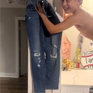 Universal Thread Blue Distressed Ankle Jeans